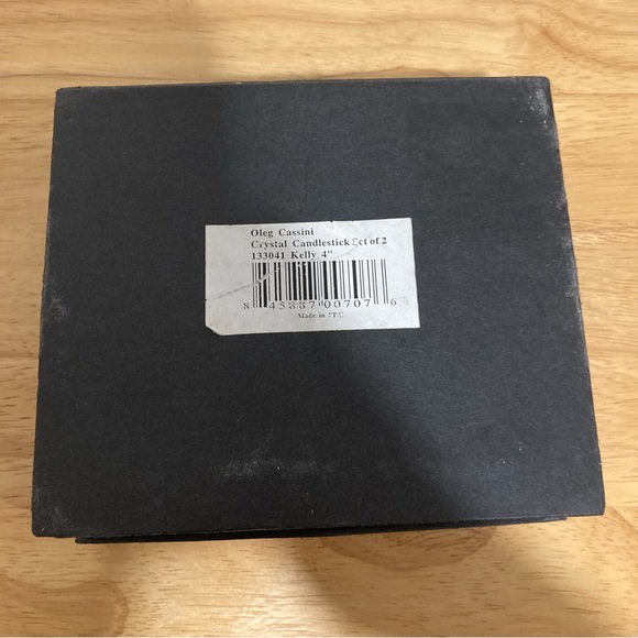 2 Crystal Candle Holders Oleg Cassini Kelly 4” Tall Clear Candlestick Set - Picture 16 of 16